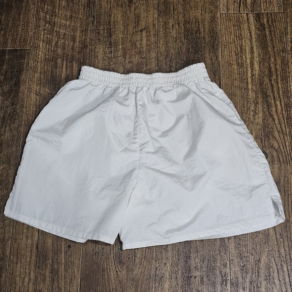 Athletic Works Pants - Vintage Athletic Works Nylon Shorts Athletic White Pockets Size M 80s-90s